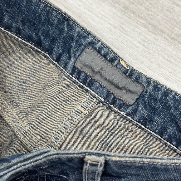 Acne Jeans Men's Stone Wash Distressed Boot Cut in HEX Blur Archive Size 27 - Picture 6 of 10